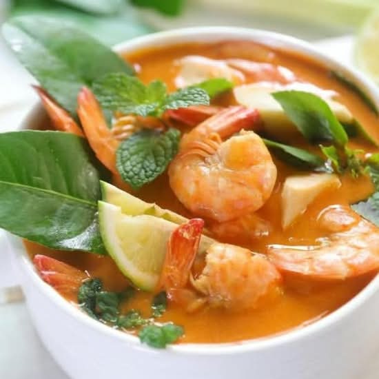 Soupe Thaïlandaise Tom Yum (Thai Tom Yum Soup) 泰式冬阴功汤